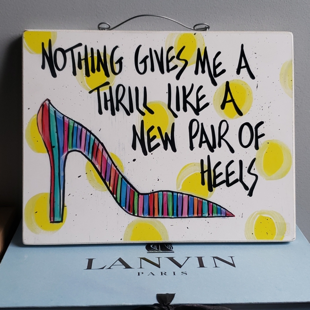 Wall decor sign shoes